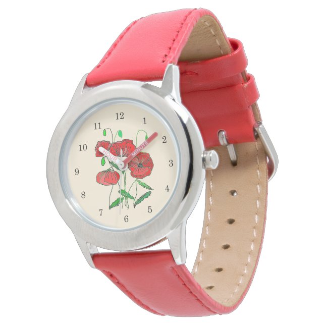 Relógio Red Poppies Watch (Angular)