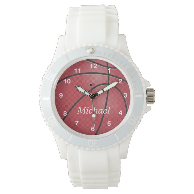 Relógio Red Sports Basball | DIY Name (Frente)