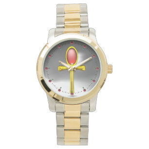 Relógio RED TALISMAN , Ruby Gemstones , Cinza White