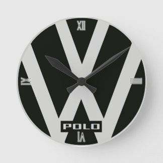 Relógio Redondo 105 VW Polo Logo Accessories Watches