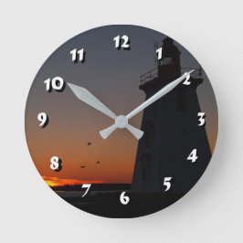 Relógio Redondo 12 Opções de número para escolher - Luz-Relógio