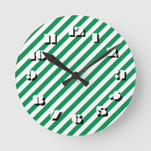 Relógio Redondo 12 Opções de Números a Escolher - Stripes-Clock