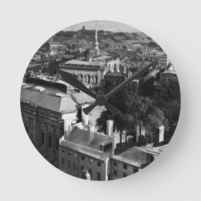 Relógio Redondo 1859:  Uma vista de Boston que olha sul (Frente)