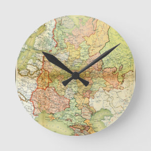 Relógio Redondo 1928 Map of Old Soviet Union USSR Russia