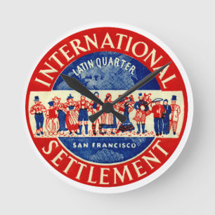 Relógio Redondo 1940 International Settlement San Francisco