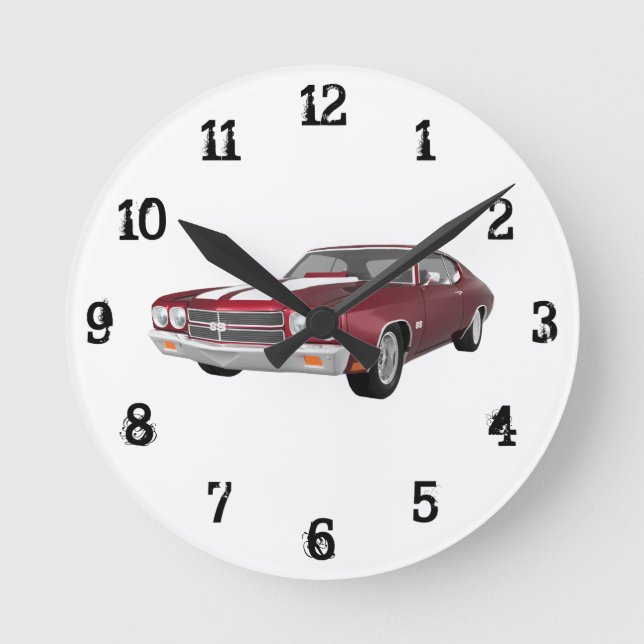 Relógio Redondo 1970 Chevelle SS: Wall Clock (Frente)