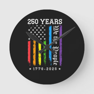 Relógio Redondo 250 Anos de Aniversário de 250 anos EUA LGBT Pr