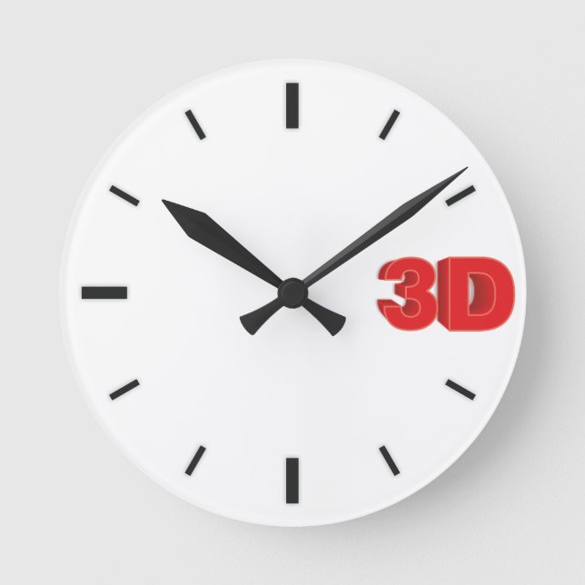 Relógio Redondo 3D O'Clock 1. (Frente)