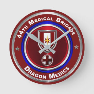 Relógio Redondo 44th Medical Brigade Dragon Medics