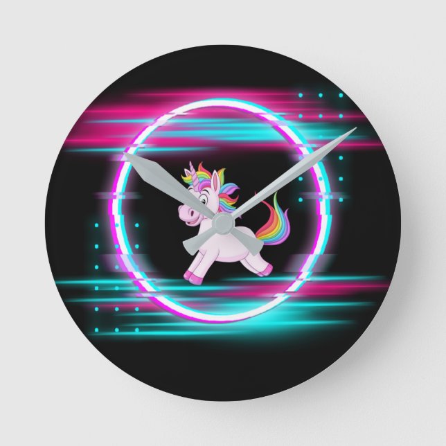 Relógio Redondo 4.Amor com Unicórnio  (Frente)