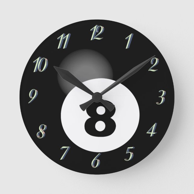 Relógio Redondo 8 Ball Clock (Frente)