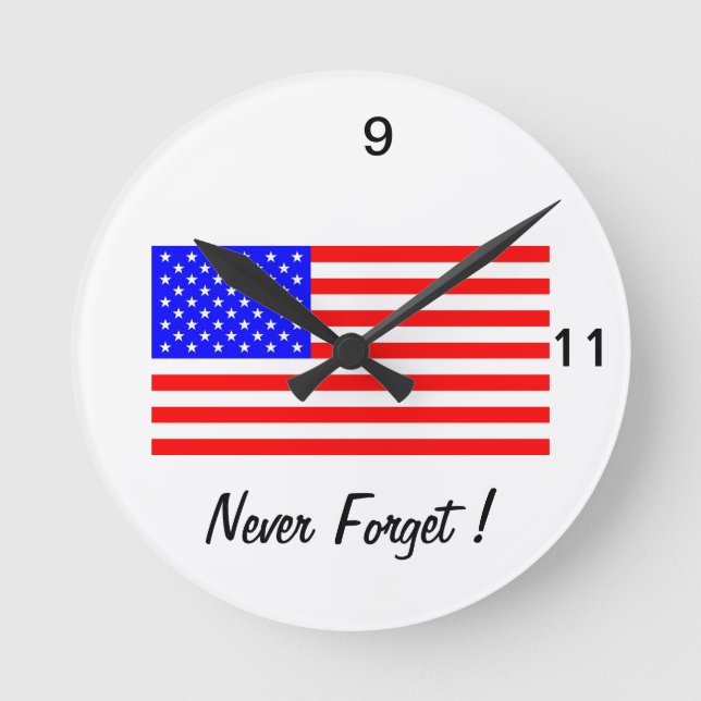 RELÓGIO REDONDO 9-11 NUNCA ESQUEÇA (Frente)