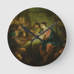Relógio Redondo A adoração dos pastores, 1725 (óleo no canva
