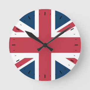 Relógio Redondo A bandeira britânica Union Jack