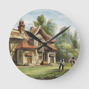 Relógio Redondo A casa de campo da rainha, Richmond jardina,