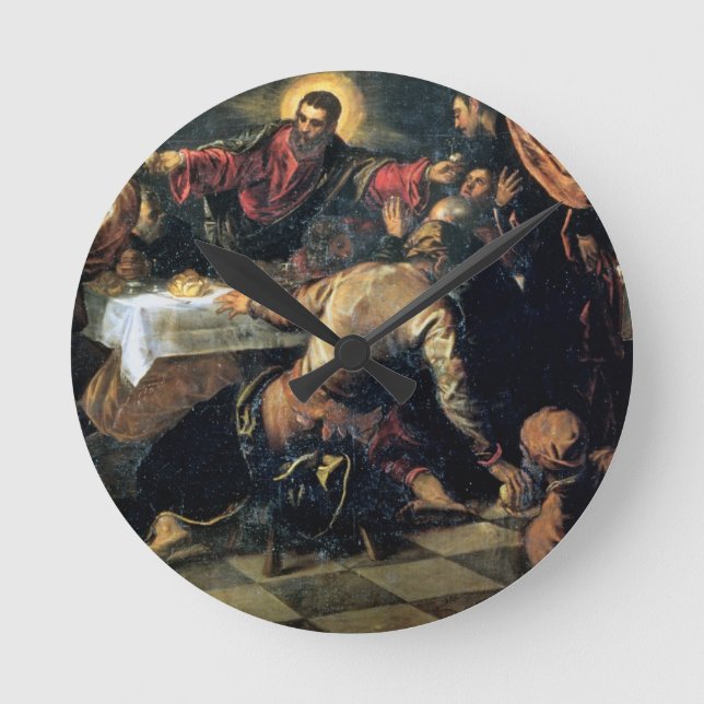 Relógio Redondo A ceia em Emmaus (óleo em canvas) (Frente)
