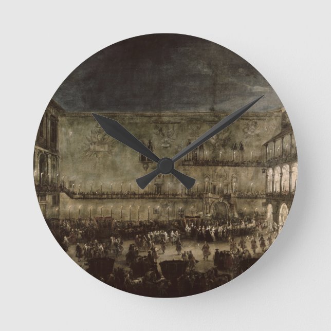 Relógio Redondo A chegada da princesa Amelia de Saxony, em um (Frente)