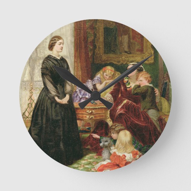 Relógio Redondo A educadora, 1860 (óleo em canvas) (Frente)