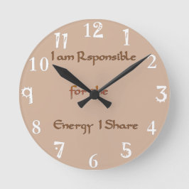 Relógio Redondo A energia que partilho é uma circunstância em resu