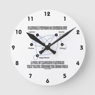 Relógio Redondo A física de partícula não é nada mas uma piscina