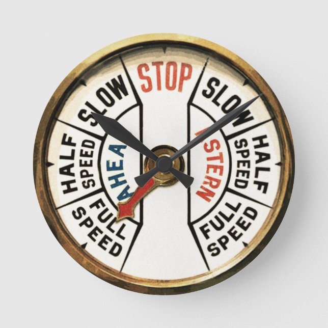 Relógio Redondo À Frente, Astern (Frente)