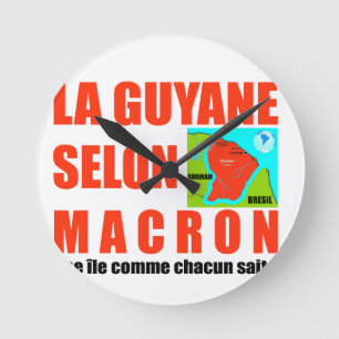 Relógio Redondo A Guiana de acordo com Macron é uma ilha