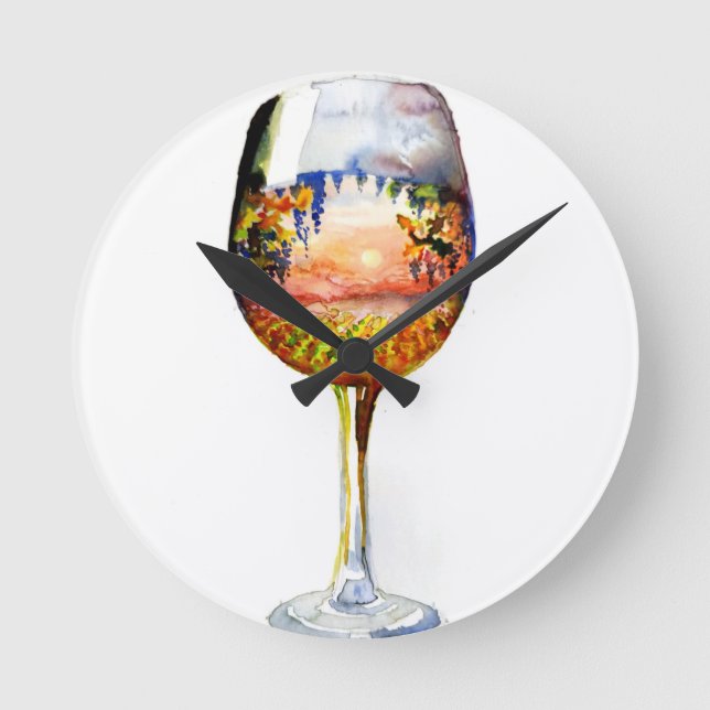 Relógio Redondo A história do vinho (Frente)