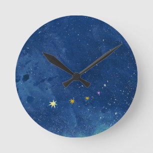 Relógio Redondo A ilustração do céu estrelado