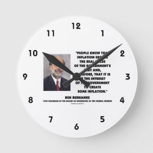 Relógio Redondo A inflação de Ben Bernanke corrmói o débito re