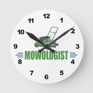 Relógio Redondo A jarda do gramado que sega, sega os gramados,
