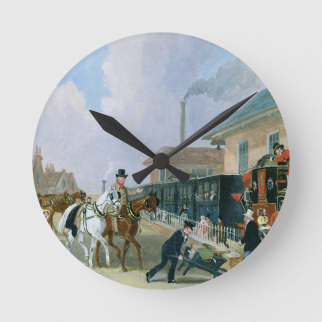 Relógio Redondo A Louth-Londres Royal Mail que viaja pelo trem (Frente)