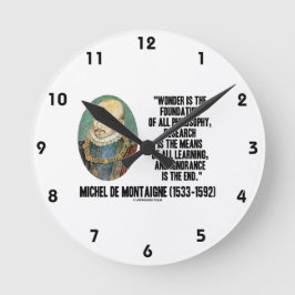 Relógio Redondo A Maravilha É A Base Da Montaigne Da Filosofia