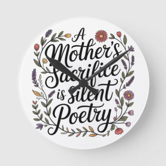 Relógio Redondo A Mother's Sacrifice Is Silent Poetry