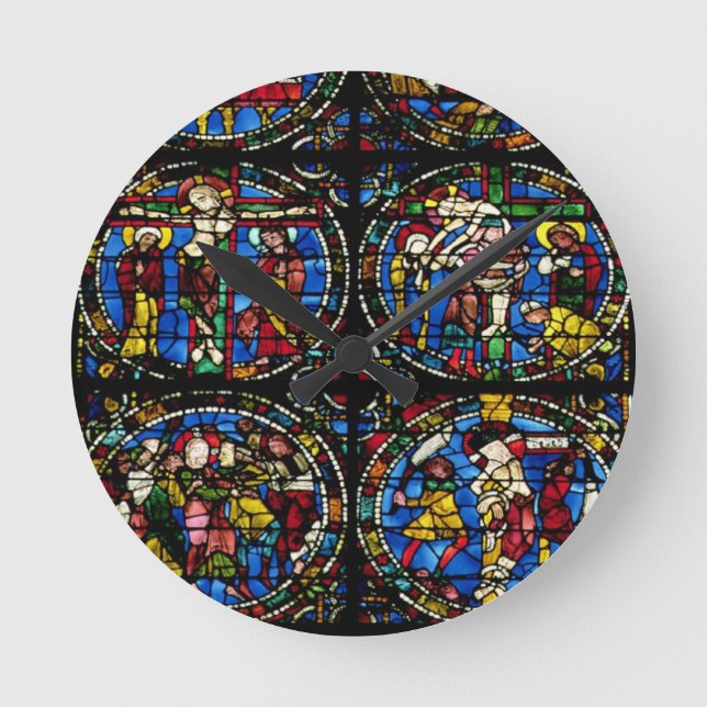 Relógio Redondo A paixão, janela de lanceta na fachada ocidental, (Frente)