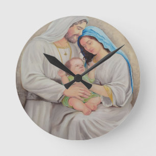 Relógio Redondo A Sagrada Família: Retrato do Amor Divino
