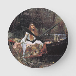 Relógio Redondo A Senhora de Shalott por John W. Waterhouse