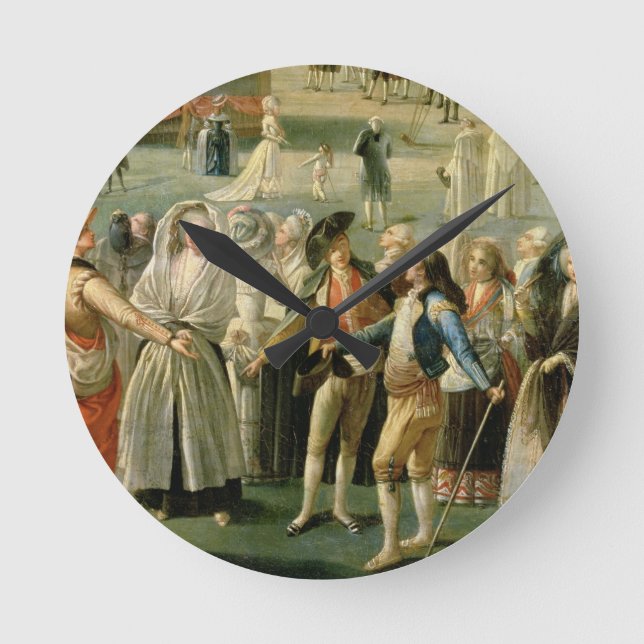 Relógio Redondo A subida de um balão de ar quente em Madrid, (Frente)