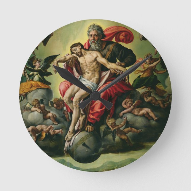 Relógio Redondo A trindade santamente (Frente)