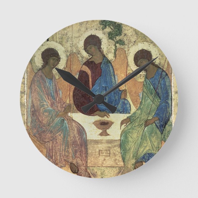 Relógio Redondo A trindade santamente, 1420s (tempera no painel) (Frente)