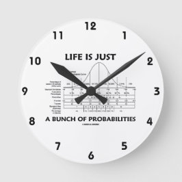 Relógio Redondo A Vida É Apenas Uma Série De Estatísticas De Proba