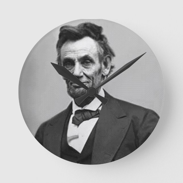 Relógio Redondo Abraham Lincoln (Frente)