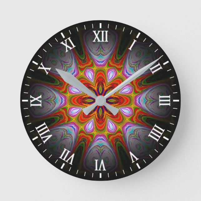 Relógio Redondo Abstrato Antiquado Art-18434 (Frente)