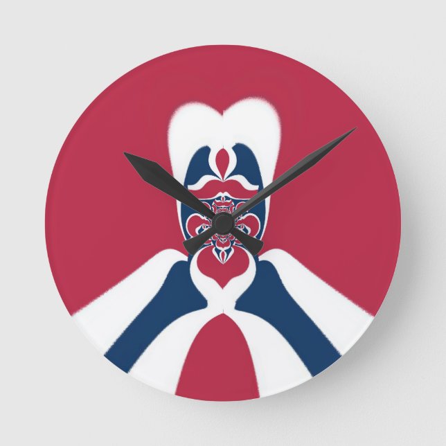 Relógio Redondo Abstrato E.T. Art Impressão (Frente)