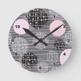 Relógio Redondo Abstrato Geométrico Wall Clock