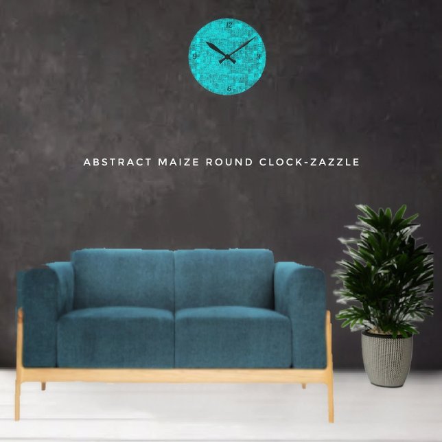Relógio Redondo Abstrato Maize (Criador carregado)