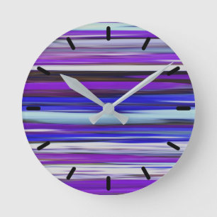 Relógio Redondo Abstrato nº 2: Ultravioleta