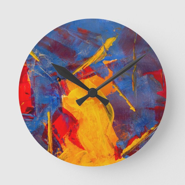 Relógio Redondo Abstrato Wall Clocks - Horário do Cocktail (Frente)