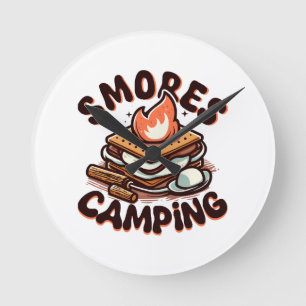 Relógio Redondo acampamento de smores