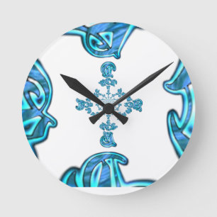 Relógio Redondo Ação Retroativa Vintage Hakuna Matata Blue Gift.pn