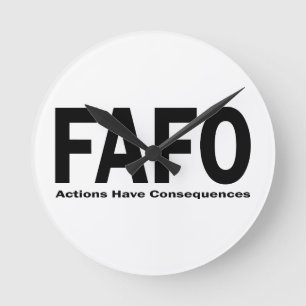 Relógio Redondo Ações da FAFO têm consequências